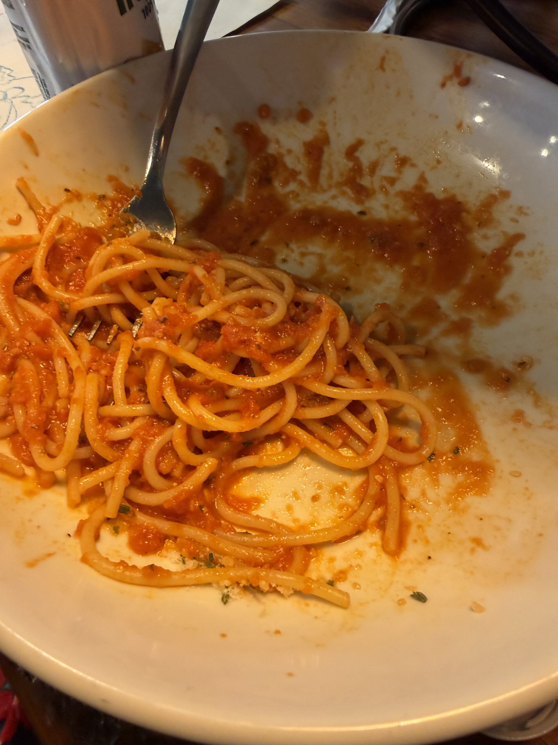 Ocean Side Pizza bruschetta pizza, spaghetti and wings